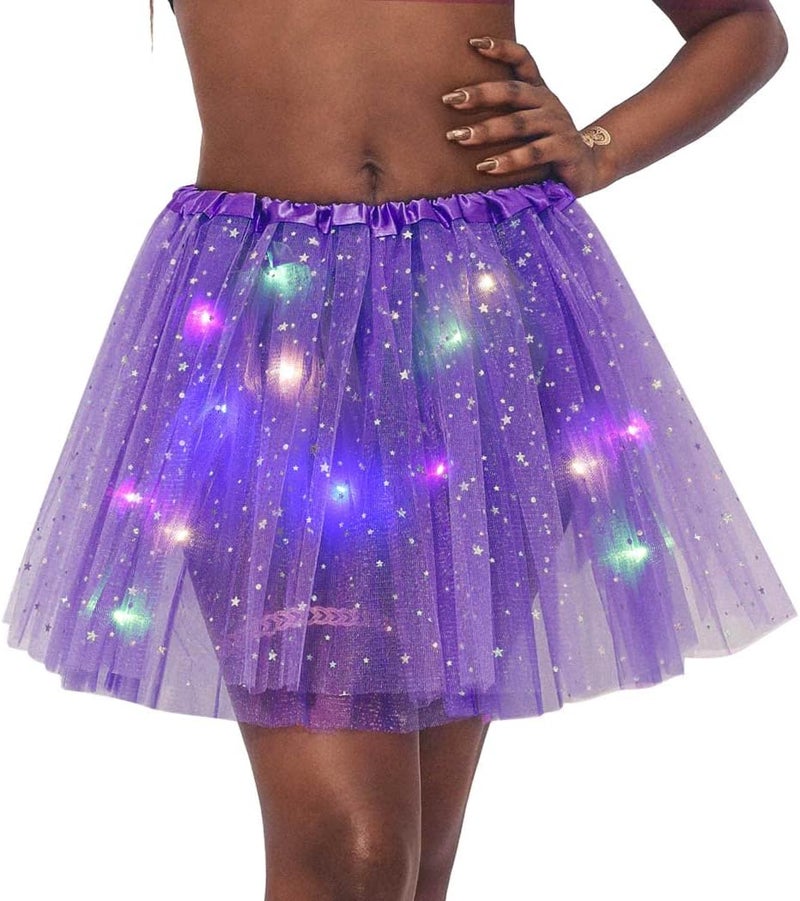 TWINKLEDE Light Up Tutu Skirt Led Tulle Tutus Glow Running Dance Costume Skirts for Women - Image 3